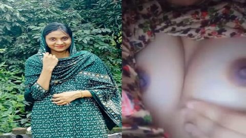 Bangladeshi girl puts lipstick and shows naked boobs