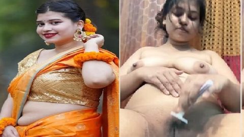 Bengali girl shaving pussy in nudity viral MMS