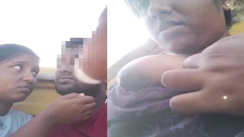 Srilankan girl outdoor sex with boyfriend after boob feed