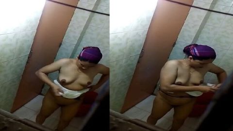 Bhabhi catches peeping tom after bath nude show