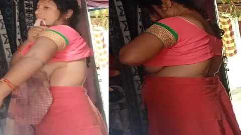 Bhabhi wearing blouse after bathing viral vlip