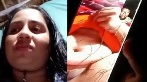 Chubby village aunty shows nude figure on video call