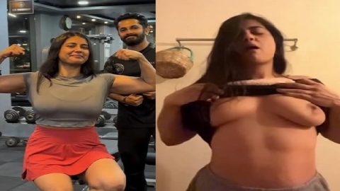 Fitness model naked Vrinda exposing for gym trainer