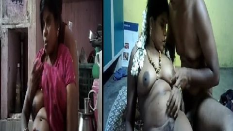 Super busty Telugu aunty sex at home with boobs suck