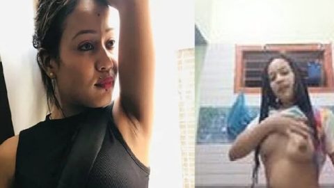 Tattooed Assamese girl nude bath after viral strip