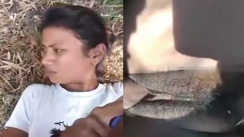 Village girl outdoor MMS fucking video with lover