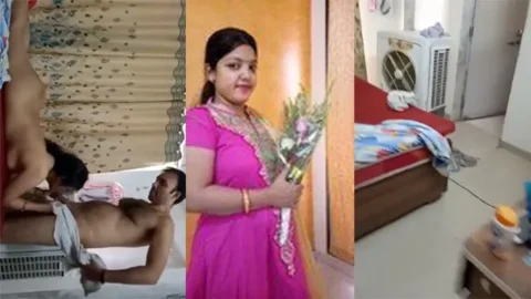 Real Indian cuckold wife Fucked infront of husband