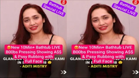 Aditi Mistry New Live Huge Boobs Pressing Showing Ass Pussy Rubbing with Full Face