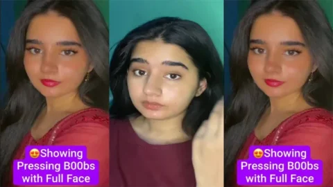 Cute Insta Influencer Most Demanded - Viral Video Showing - Pressing her Boobs with Full Face