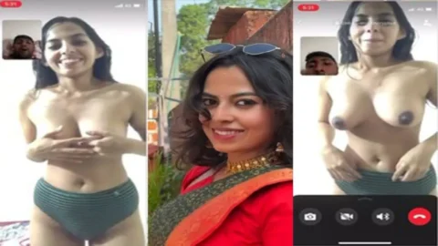 Indian sexy slim gf showing her bf