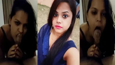 Horny College Girl Nisha Giving Blowjob to Lover 2