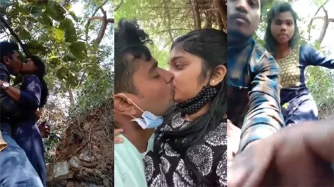 Outdoor Multiple Fun Smooching And boobs Sucking