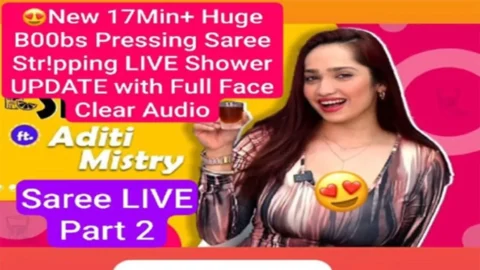 ADITI MISTRY New Saree Shower Live UPDATE Part 2 Huge Boobs Pressing