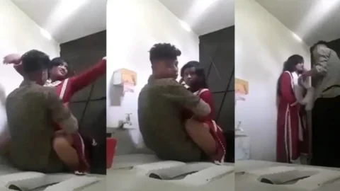 Beautiful Babe Washroom Fucking In By Lover