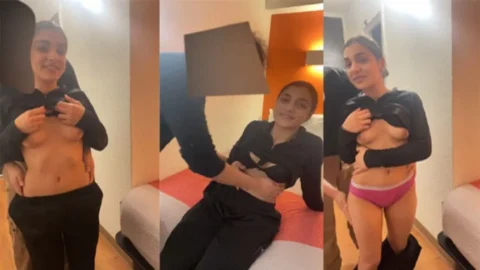 Slim NRI Babe Boobs And Ass Pressed By White Bf