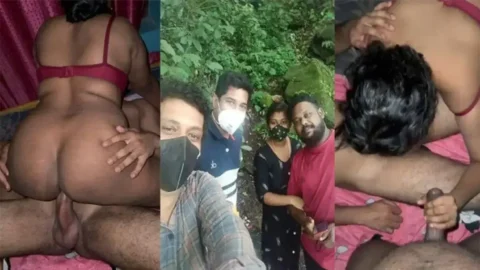 Desi Mallu Couples Secret Threesome Fun in Private MMS Porn