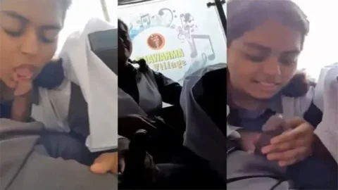 Teen Student Deep Blowjob In School Bus Desi Group Sex HD Porn